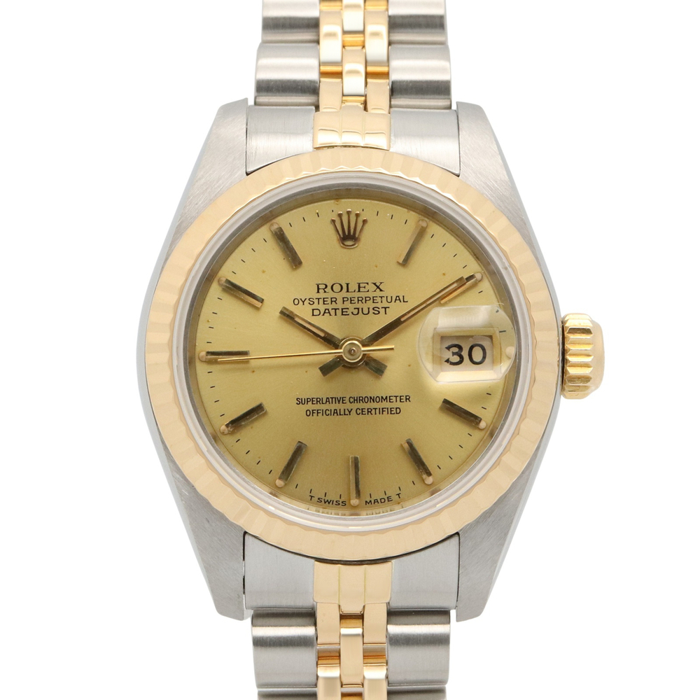Rolex Datejust 96 Series Wristwatch, 18K (Yellow Gold) Stainless Steel, Ladie...